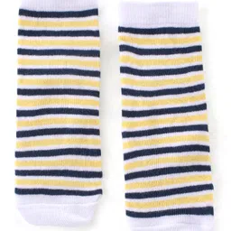 Cute WAlk by Babyhug Anti Bacterial Ankle Length Socks Striped & Dino Design Pack of 3 - Multicolor image 4