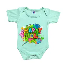 Cute Pals Infants Pichkari Dhol Gulal Printed Envelope Neck Cotton Bodysuit-picture-34