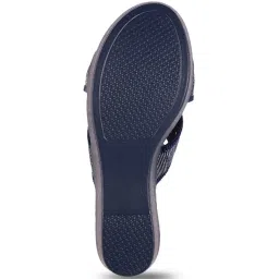 Metro Women's Blue Cross Strap Wedges image 5