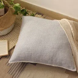 House This Vindhya Blue Cotton Large Cushion Cover-image-14