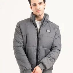 Red Tape Grey Polyester Solid Regular Fit Padded Jacket-image-53
