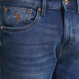 U.S. Polo Assn. Blue Cotton Slim Fit Jeans image 5