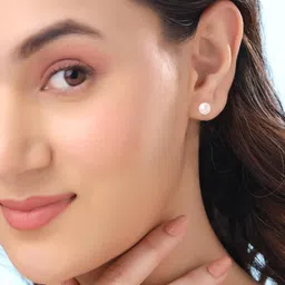 Yellow Chimes Set of 6 Gold-Plated Stone Studded and Pearls Beaded Studs & Hoop Earrings image 5