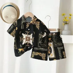 Ocvito Boys Cotton Blend Solid Clothing Set-picture-10