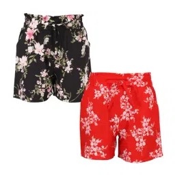 Cutecumber Kids Black & Red Printed  Shorts (Pack of 2)-picture-37