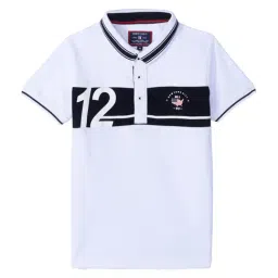 Monte Carlo Kids White Cotton Printed Polo T-Shirt-picture-28