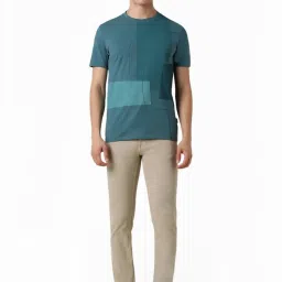 Van Heusen Green Cotton Regular Fit Printed T-Shirt image 5