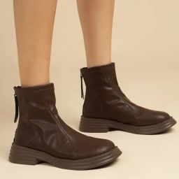 Truffle Collection Women's Brown Casual Boots-picture-5
