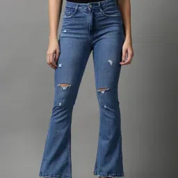 showoffff SHOWOFF Blue Solid Mid Rise Jeans-picture-14