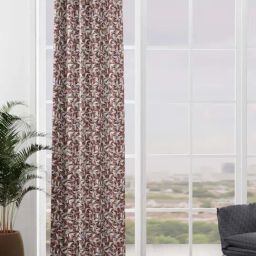 Bianca VILLA C`ESTA Brown Faux Silk 7 Ft. Door Curtain-picture-2