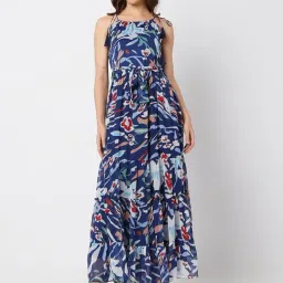 Vero Moda Blue Printed Gown-image-73
