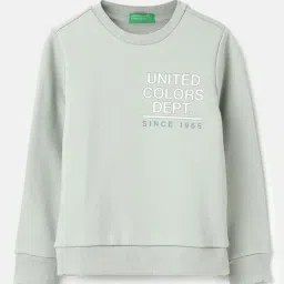 United Colors of Benetton Kids Green Cotton Printed Sweatshirts-picture-27