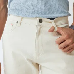 Andamen Off-White Regular Fit Jeans image 5