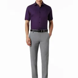 Van Heusen Purple Regular Fit Texture Shirt image 5