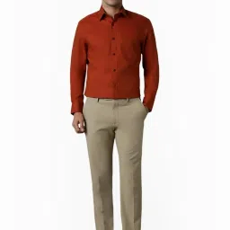 Louis Philippe Red Regular Fit Shirt image 5