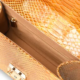 PELLE LUXUR Light Brown & Dark Brown Animal Effect Small Cross Body Bag image 5