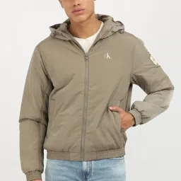 Calvin Klein Jeans Brown Regular Fit Hooded Jacket image 5