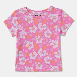 R&B Kids Pink Floral Regular Fit T-Shirt-picture-28