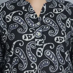 TAG 7 Black Cotton Printed Top Pyjamas Set image 5