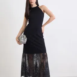 Styli Black Synthetic Regular Fit Dress-image-82
