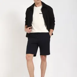 TOMMY HILFIGER Blue Relaxed Fit Solid Shorts image 4