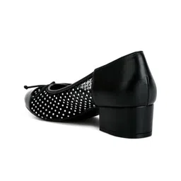 London Rag Embellished Leather Block Heeled Pumps image 2