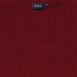 GAP Red Slim Fit Solid Top image 5