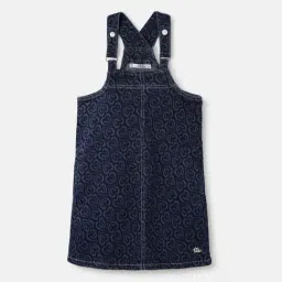 Elle Girls Blue Cotton Printed Dress-image-5