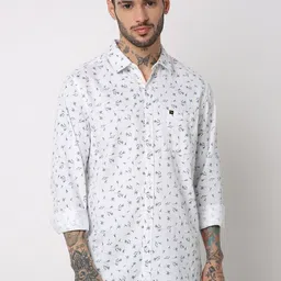 SPYKAR Pure Cotton Slim Fit Floral Printed Casual Shirt-picture-21