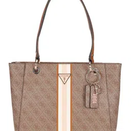 Guess Women Brown Printed Tote Bag-image-0