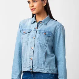 Spykar Blue Denim Jacket image 3