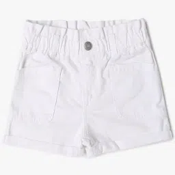 GAP Girls White Cotton Solid Shorts-image-4