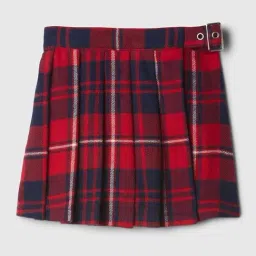 GAP Girls Red Cotton Checks Skorts image 3