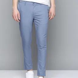 Mast & Harbour Men Solid Pure Cotton Trousers-picture-10