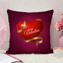 STITCHNEST Pink Canvas Valentine Printed Cushion Cover For Couples-picture-31