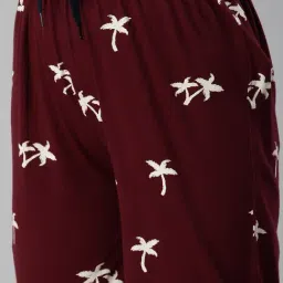 Kryptic Black & Burgundy Printed Pure Cotton Elasticated Waist Band Regular Fit Pyjamas - Pack of 2 image 5