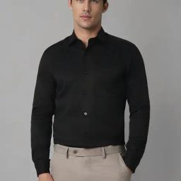 Louis Philippe Black Cotton Regular Fit Shirt-picture-14