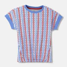 Elle Kids Blue & Red Cotton Printed T-Shirt-picture-14