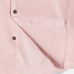 CHARCHIT Boys Pink Cotton Solid Shirt image 3