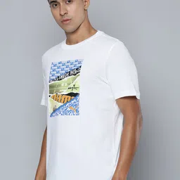 Puma Men Brand Logo Graphic Photo Print Knitted Regular fit Pure Cotton T-Shirt image 4