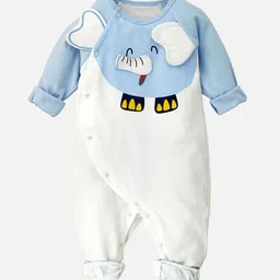 Little Surprise Box LLP Infants 3D Eared Elephant Theme Full Sleeves Jumpsuit Rompers image 5