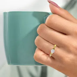 KISNA DIAMOND AND GOLD JEWELLERY 18KT Crown Curve Finger Ring Diamond 1.33 gm-image-44