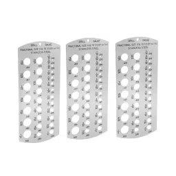 Buyohlic International Drill Gauge Stainless Steel Imperial Standard for Measuring Drill Bits from 1/16 inch to 1/2 inch (1.5 mm to 12.7 mm) by 64ths, DW-ANW3-IQEC (Pack of 3)-picture-37