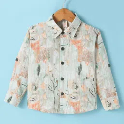 Dapper Dudes Full Sleeves Abstract Printed Shirt - Pista image 2