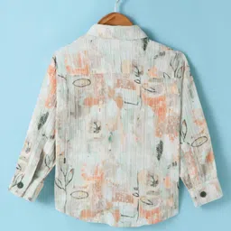 Dapper Dudes Full Sleeves Abstract Printed Shirt - Pista image 3