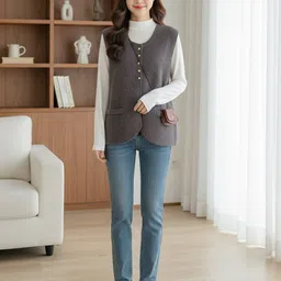 HERE&NOW Women Sweater Vest-picture-21