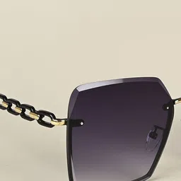 IDOR Unisex Square Sunglasses with UV Protected Lens IDOR-2515-GRY image 5