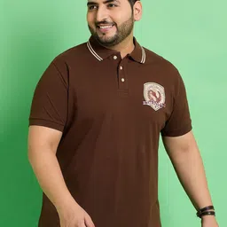 bigbanana Plus Size Printed Polo Collar Cotton Bio Finish T-shirt-picture-41