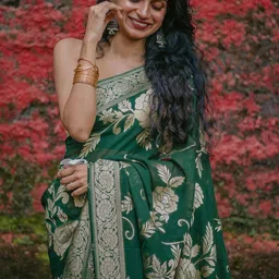 ZIKARAA Floral Zari Handloom Saree-picture-40