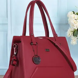 WOMEN MARKS Textured PU Structured Handheld Bag with Applique-picture-28